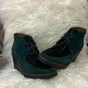 Donald J. Pliner leather suede booties